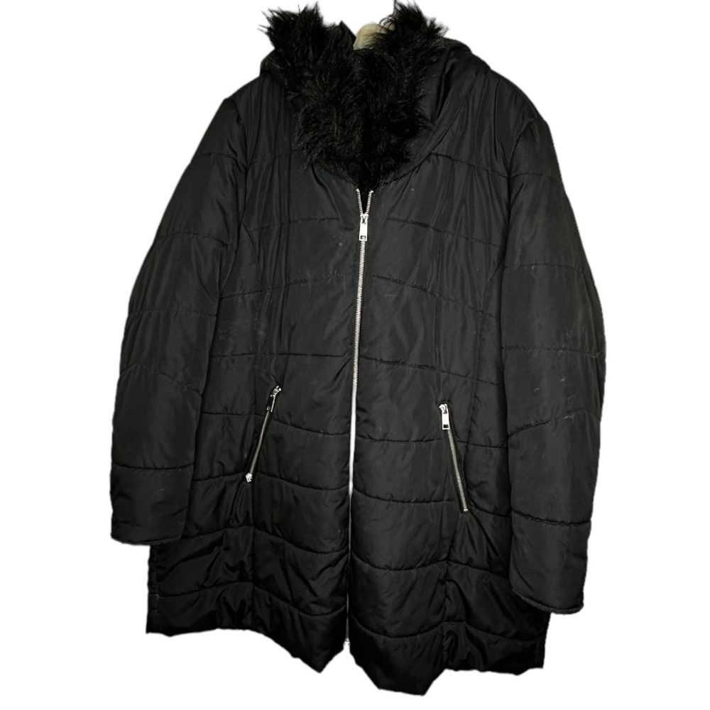 Maralyn & Me Black Hoody Puffer Coat